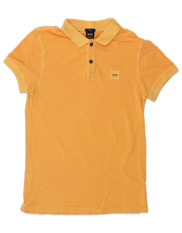 HUGO BOSS Mens Slim Fit Polo Shirt Small Yellow CottonClassic women’s polo shirt design