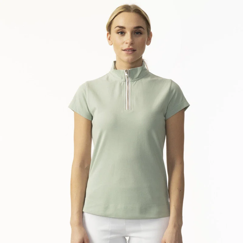 Daily Sports: Women's Kim Short Sleeve Polo Shirt - Foam Green Polo shirt women’s with buttons