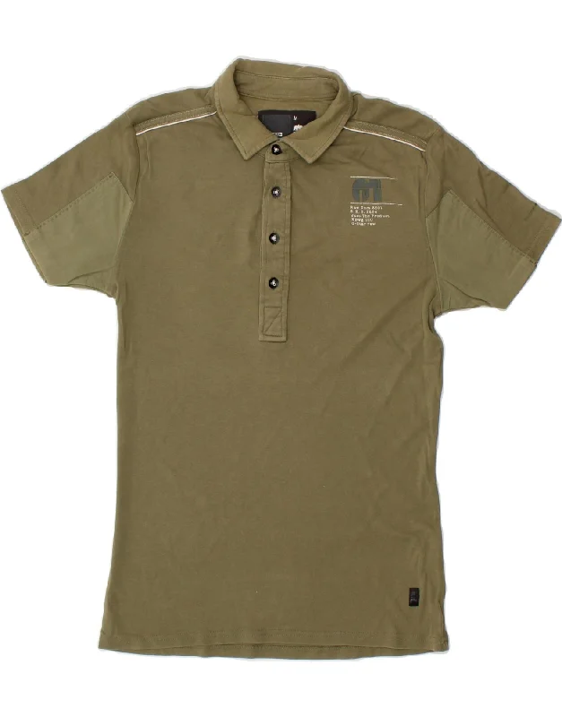 G-STAR Mens Polo Shirt Medium Khaki CottonWomen’s comfortable casual polo shirts