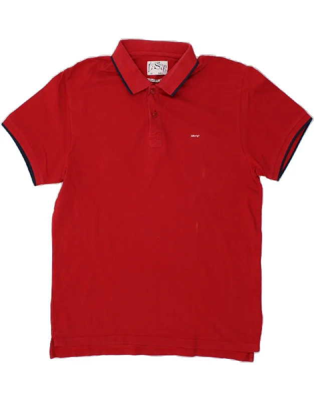 LEVI'S Mens Classic Fit Polo Shirt Large Red CottonWomen’s cotton polo shirt style