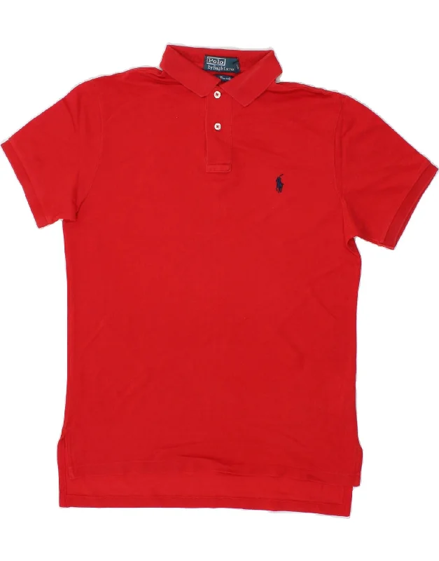 POLO RALPH LAUREN Mens Custom Fit Polo Shirt Medium Red CottonWomen’s classic polo shirt casual