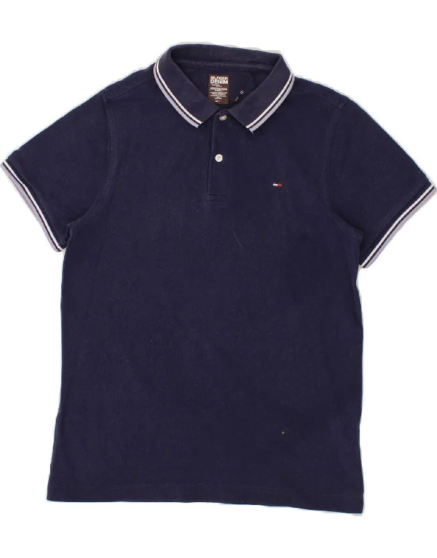 TOMMY HILFIGER Mens Polo Shirt Large Navy Blue CottonWomen’s sporty polo shirt fit