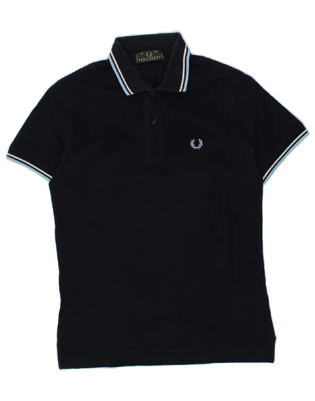 FRED PERRY Mens Polo Shirt Small Navy Blue CottonWomen’s casual polo shirt trendy