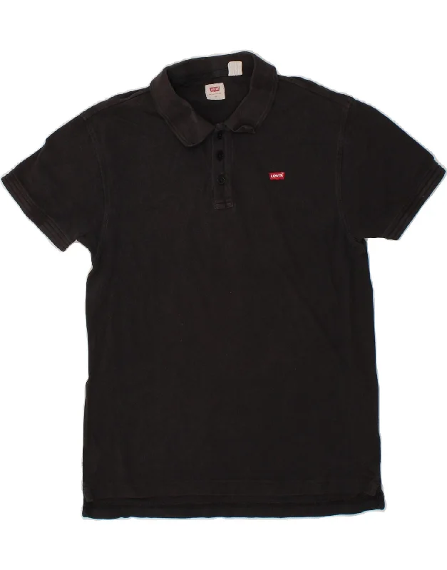 LEVI'S Mens Polo Shirt Medium Black CottonWomen’s breathable polo shirt style