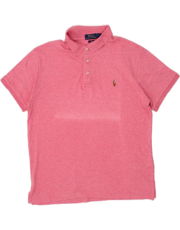 POLO RALPH LAUREN Mens Slim Fit Polo Shirt Large Pink CottonWomen’s cotton polo shirts casual