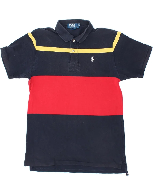 POLO RALPH LAUREN Mens Slim Fit Polo Shirt 2XL Navy Blue ColourblockPolo shirt women’s trendy look