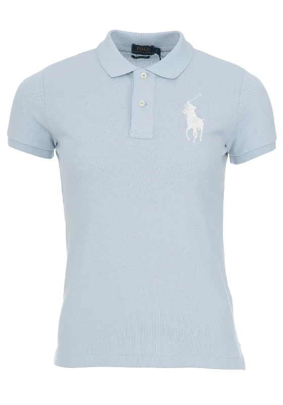 Ralph Lauren Womens Big Pony Polo Shirt, Pale BlueCasual women’s polo shirt wear