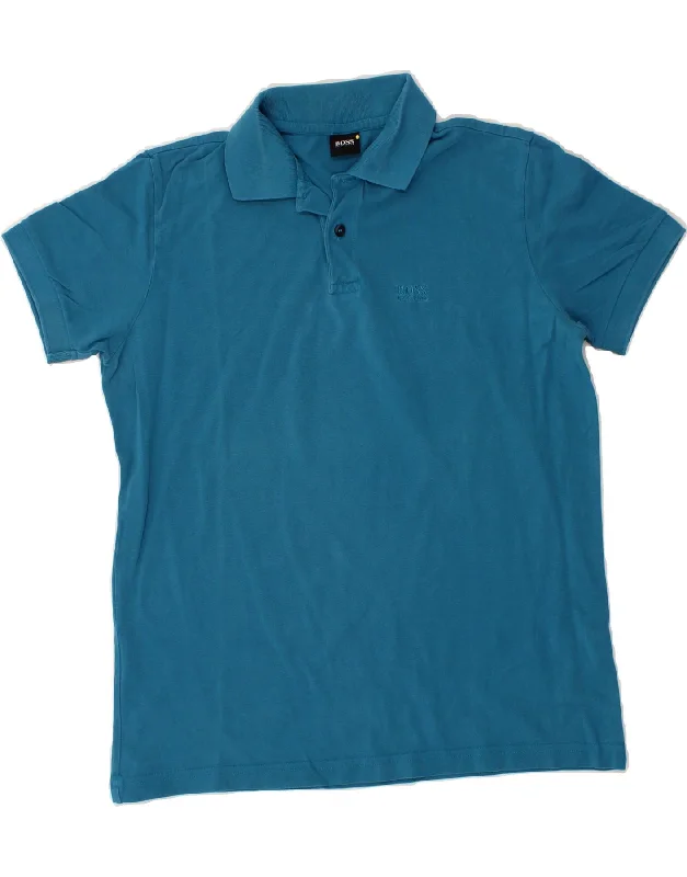 HUGO BOSS Mens Polo Shirt Small Blue CottonWomen’s relaxed polo shirt wear