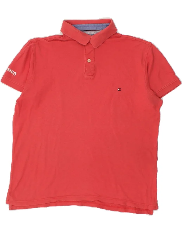 TOMMY HILFIGER Mens Slim Fit Polo Shirt Large RedWomen’s sporty polo shirts style