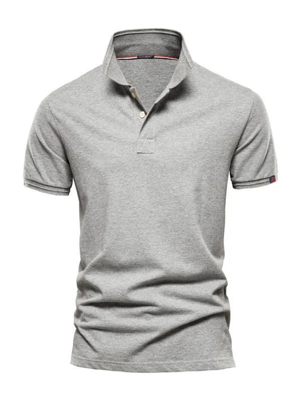 Men's Plain Casual Short-Sleeved Polo Shirt Women’s trendy polo shirt look