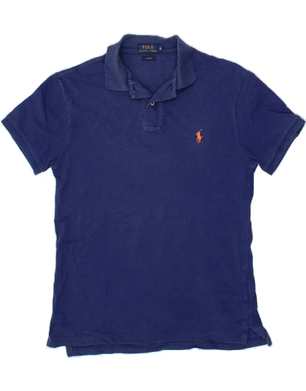 POLO RALPH LAUREN Mens Slim Fit Polo Shirt Medium Navy Blue CottonWomen’s breathable polo shirt design