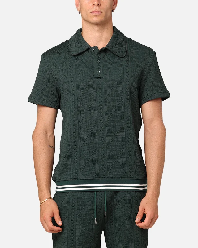 XXIII Danny Knit Polo Shirt Deep GreenWomen’s comfortable polo shirt outfit