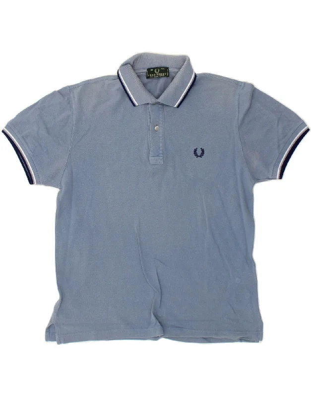 FRED PERRY Mens Polo Shirt Small Blue CottonWomen’s chic polo shirt casual