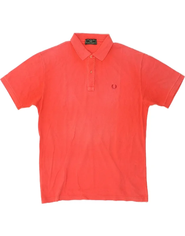 FRED PERRY Mens Polo Shirt Large Red CottonStylish polo shirt for women