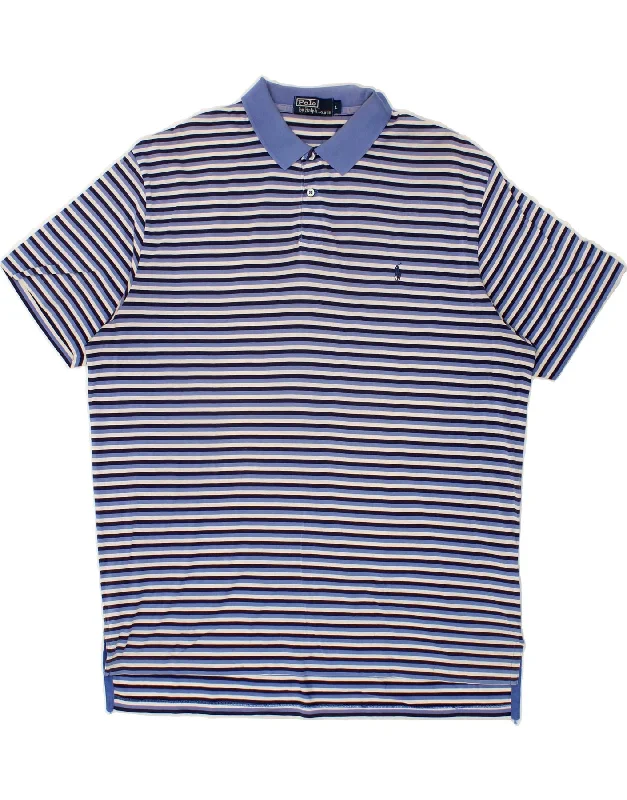 POLO RALPH LAUREN Mens Polo Shirt Large Blue Striped CottonWomen’s stylish polo shirt set