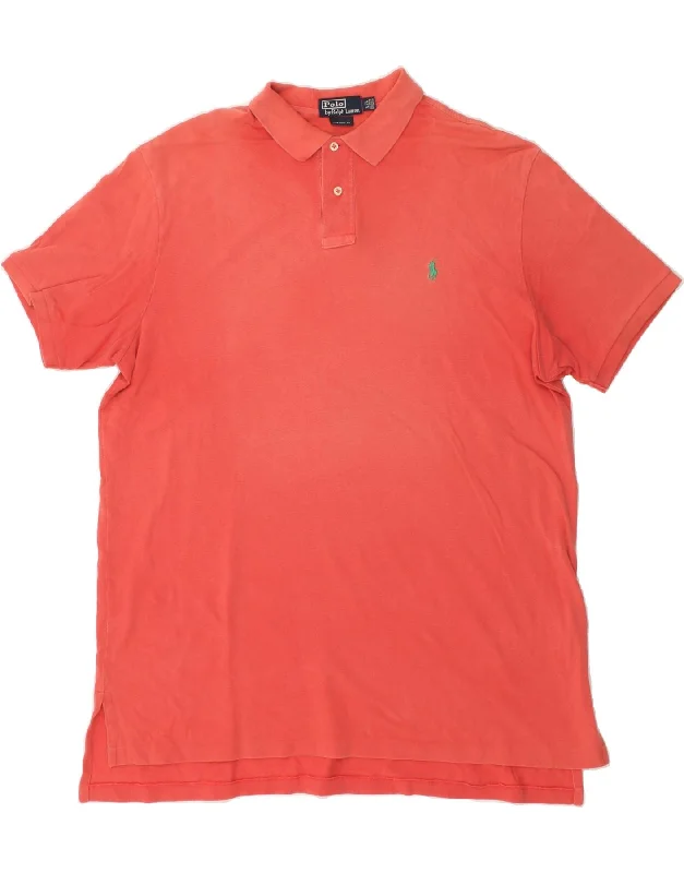 POLO RALPH LAUREN Mens Custom Fit Polo Shirt 2XL Red CottonPolo shirt women’s comfy wear