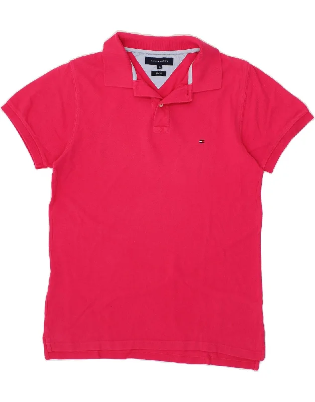 TOMMY HILFIGER Mens Slim Fit Polo Shirt Medium Pink CottonPolo shirt women’s for summer