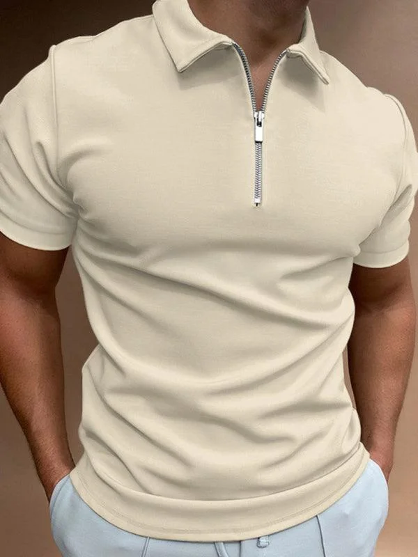 Men's Solid Color Short Sleeve Polo Shirt Polo shirt women’s for summer