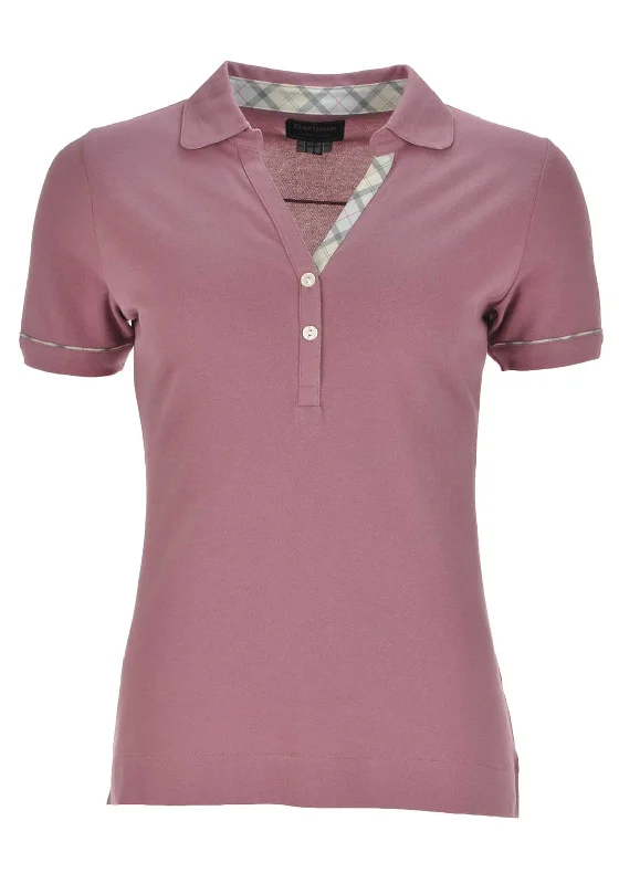 Barbour Womens Alasdair Short Sleeve Polo Shirt, Ice Rose PinkWomen’s short-sleeve polo