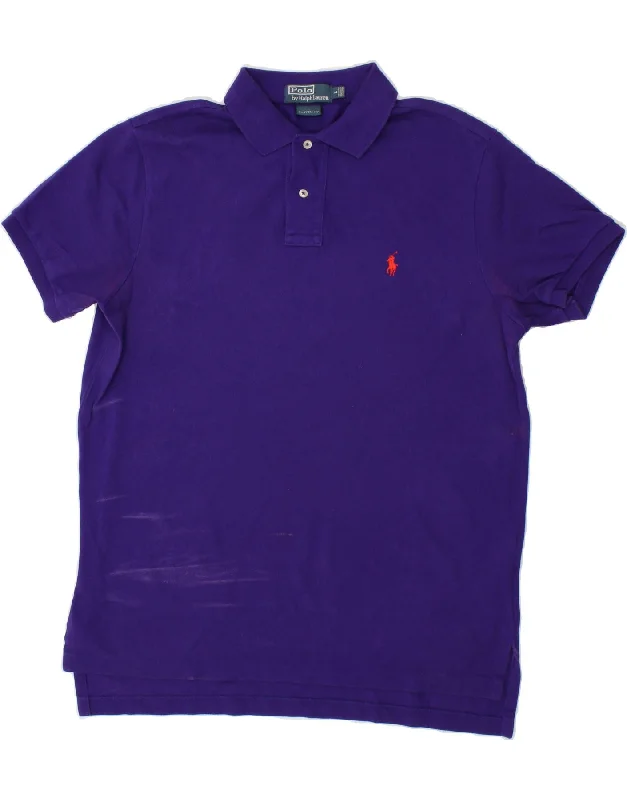 POLO RALPH LAUREN Mens Custom Fit Polo Shirt Large Blue CottonWomen’s comfortable polo shirt wear