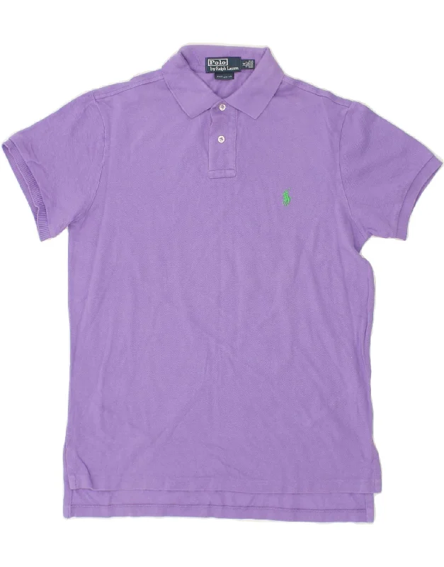 POLO RALPH LAUREN Mens Custom Fit Polo Shirt Medium Purple CottonPolo shirt for casual women