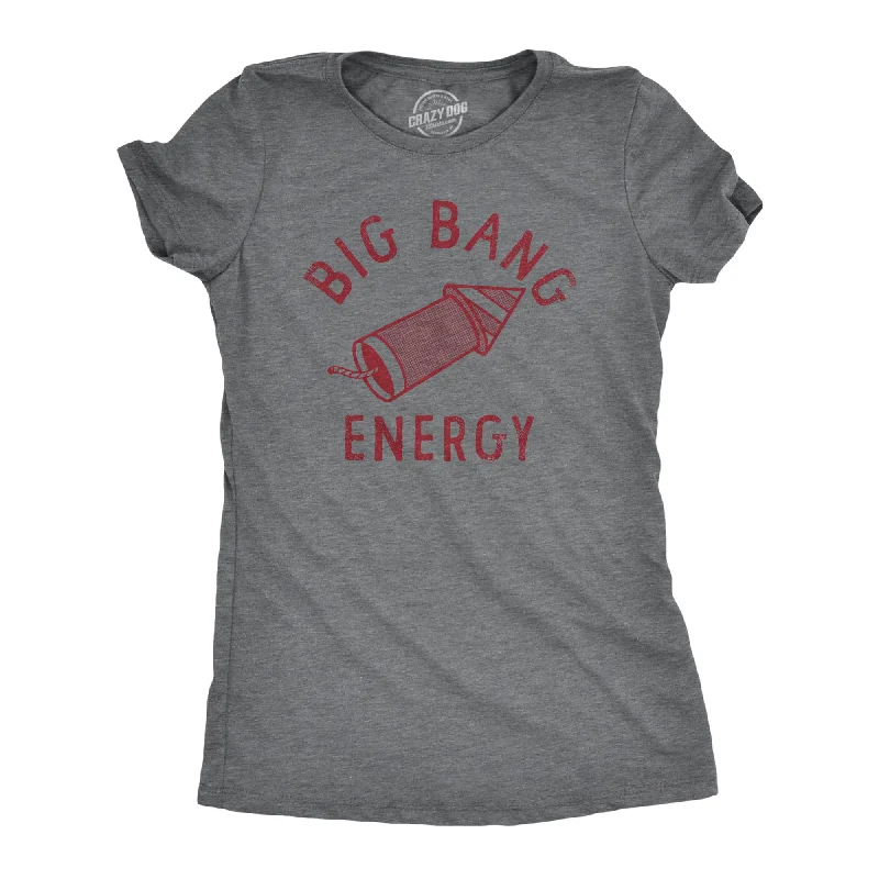 Big Bang Energy Women's T Shirt-- Solid Print Embellished