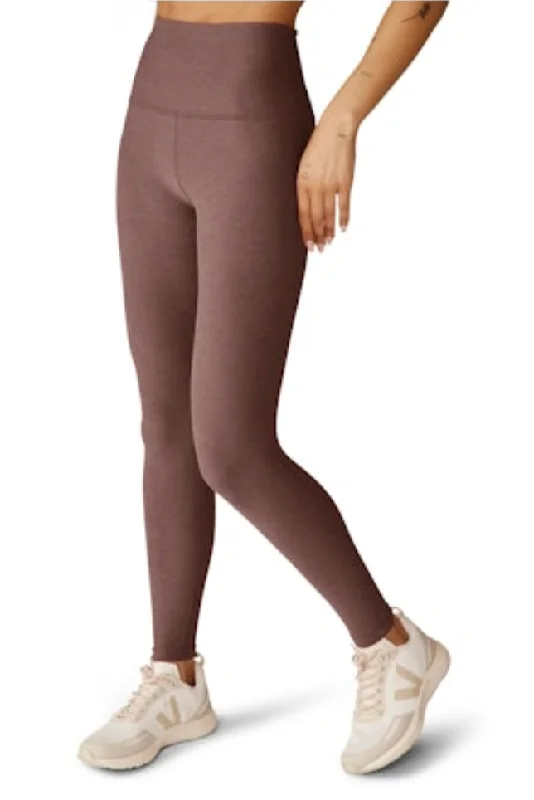 Spacedye Caught in the Midi Leggings Rose Brush Comfortable Ribbed Sports Leggings