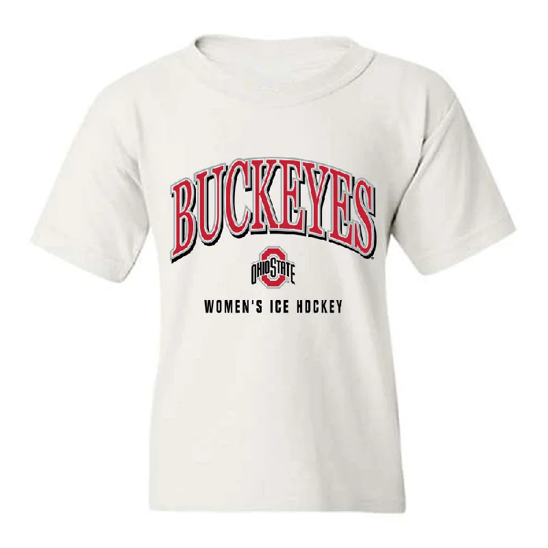 Ohio State - NCAA Women's Ice Hockey : Hailey MacLeod - Classic Shersey Youth T-Shirt-- Notch Collar Peter Pan Collar Cowl Neck