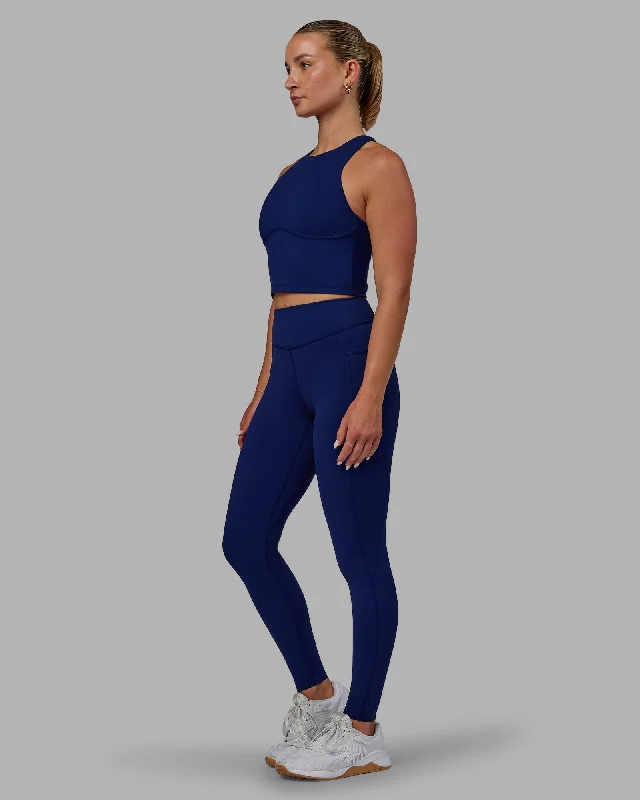 Elite Full Length Legging - Midnight Blue Comfortable Bootcut Workout Leggings