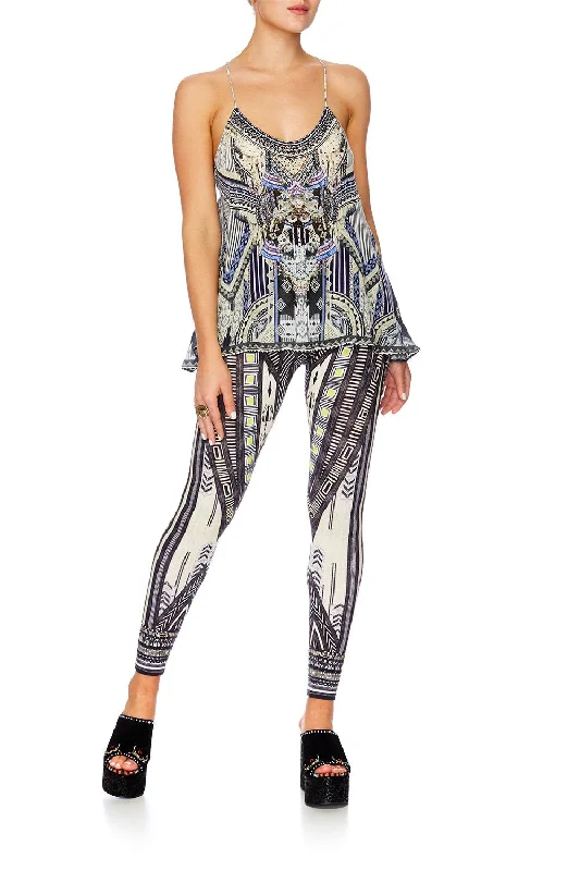 LEGGINGS BETWEEN THE LINES Trendy Full-Length Leggings