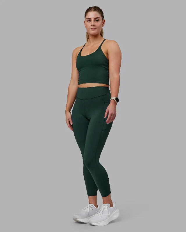 Elite 7/8 Length Legging - Vital Green Comfortable Slip-On Compression Leggings