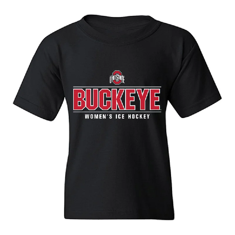 Ohio State - NCAA Women's Ice Hockey : Hailey MacLeod - Classic Shersey Youth T-Shirt-- Embroidered Appliqued Beaded