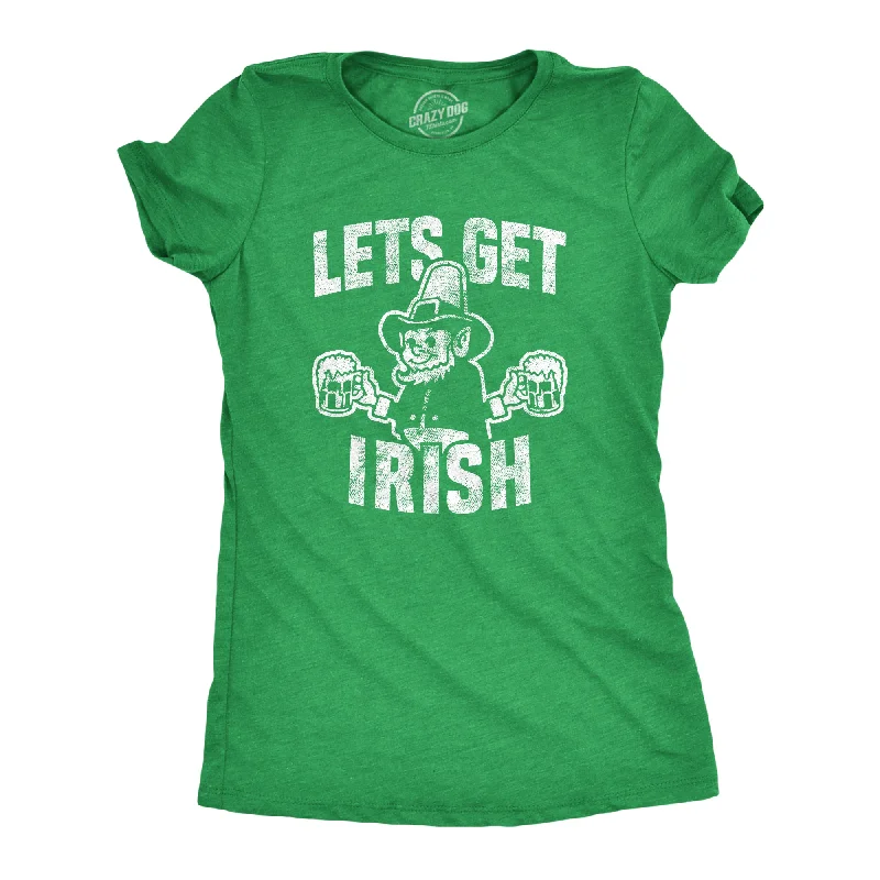 Let's Get Irish Women's T Shirt-- Rayon Velvet Corduroy