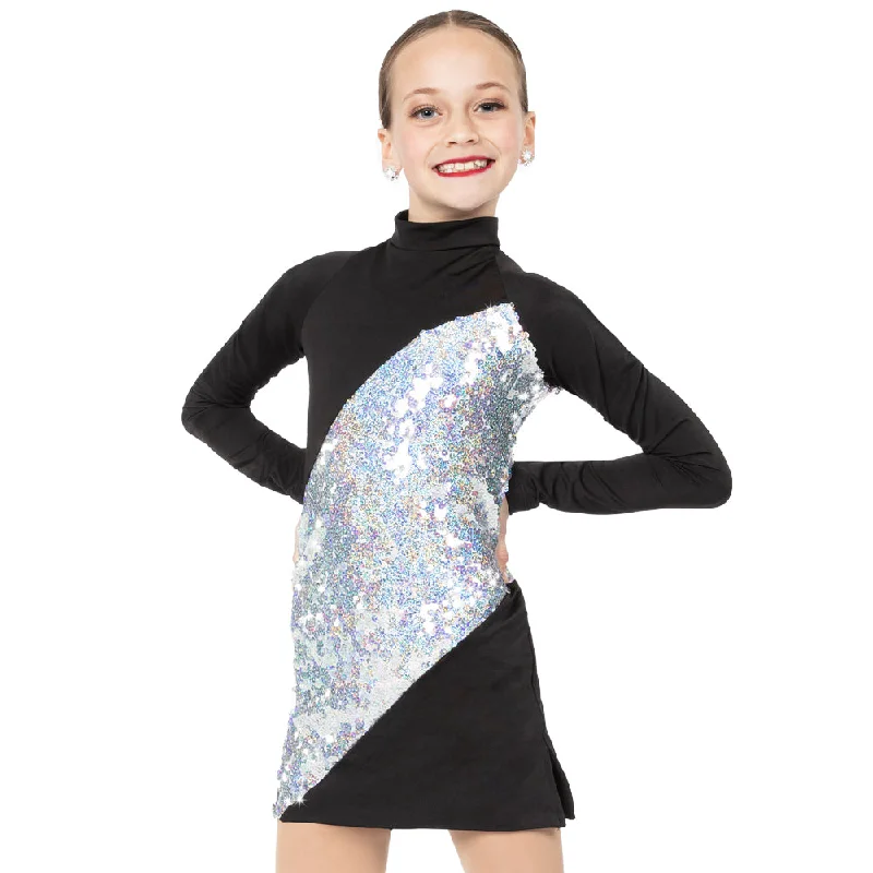 Youth Sparkle Unite Asymmetrical Dress Tunics Solid Classic