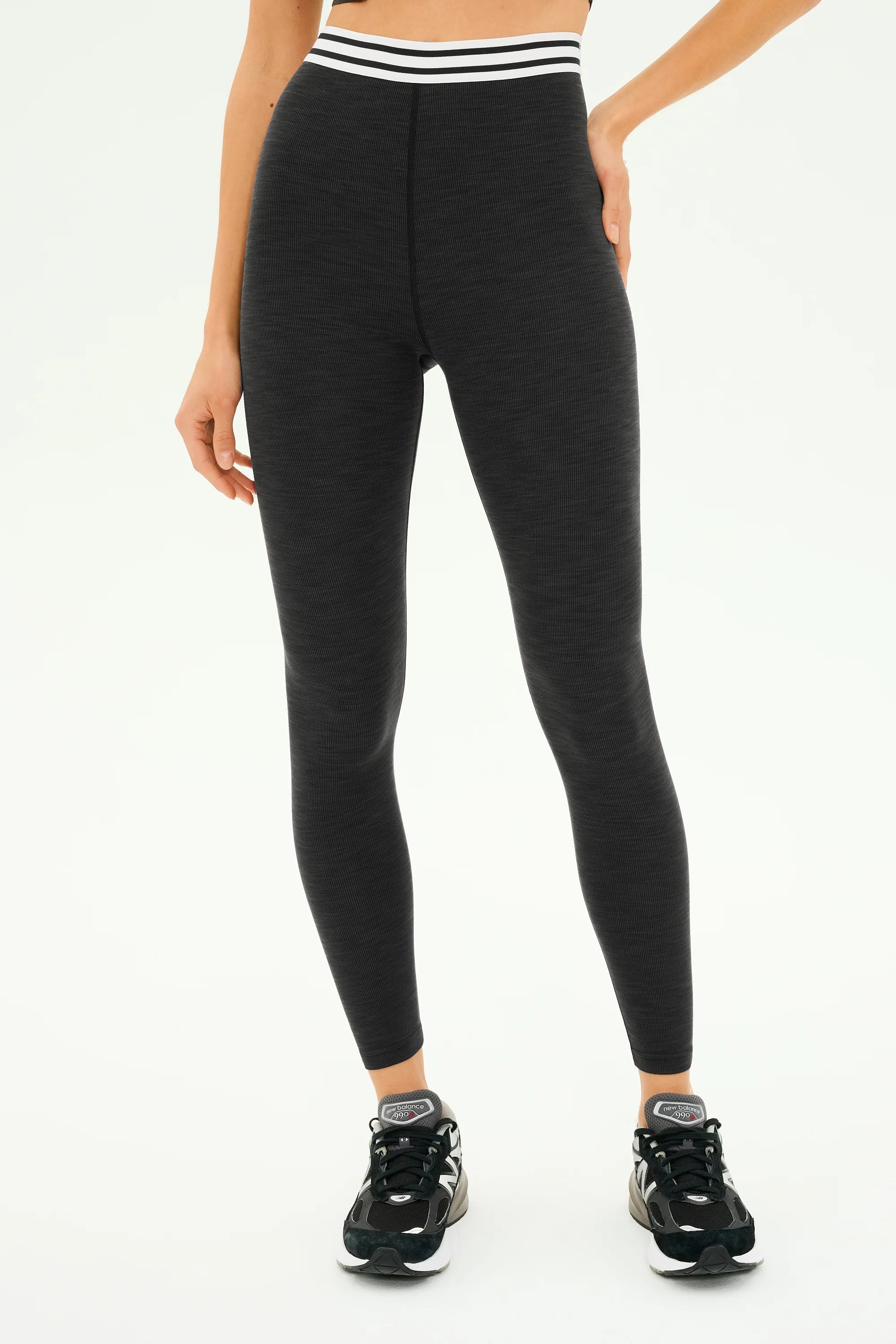 Bailey Active Rib 7/8 Legging Graphite Trendy Colorblock Print Leggings