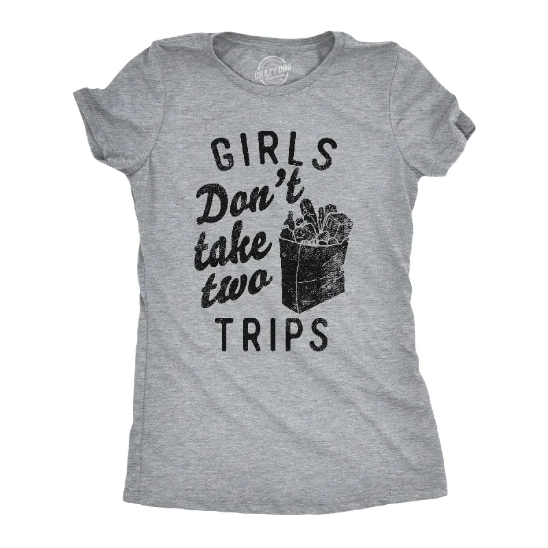 Girls Dont Take Two Trips Women's T Shirt-- Houndstooth Herringbone Solid