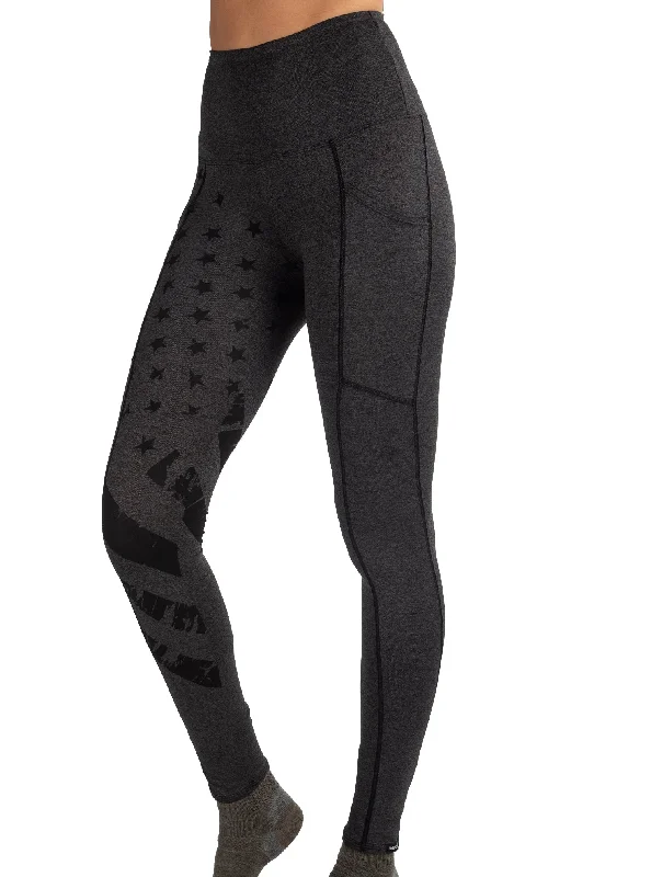 SoftTECH™ Pro Flag Pocketed Leggings Stylish Sporty Performance Leggings