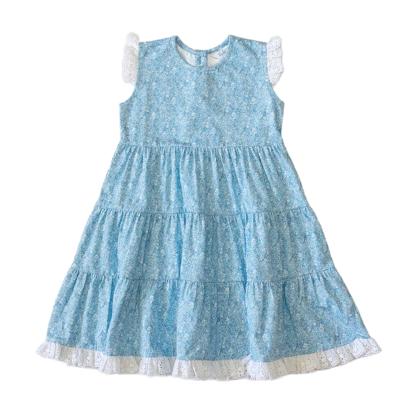 Jill Girls Twirly Dress - Sky Blue Poises Elegant Long Evening