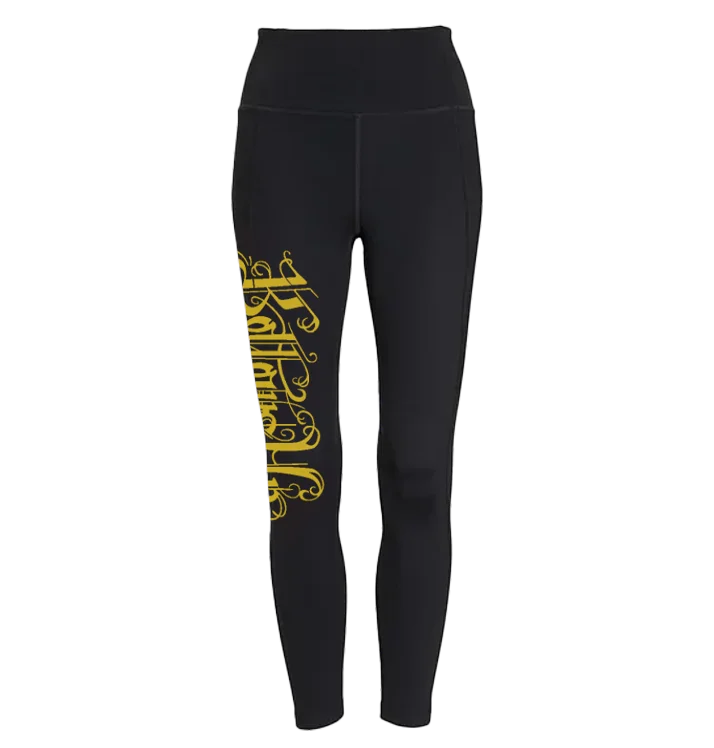 BOTTOMS UP - 'Gold Logo' Leggings Fashionable Quick-Dry Leggings