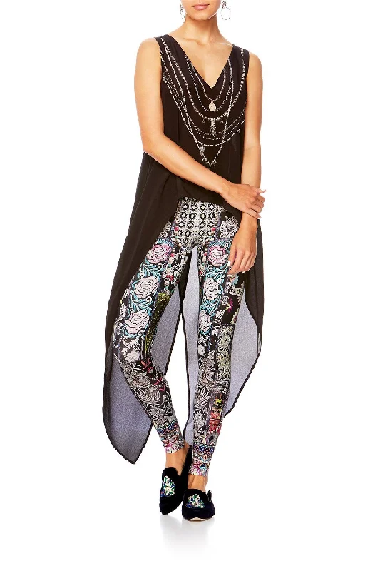 LEGGINGS JAGGI'S KINGDOM Elegant Printed Leggings with Pockets