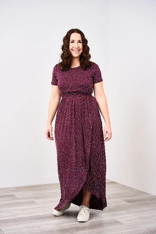 Latched Mama Petal Maxi Nursing Dress Elegant Long Evening