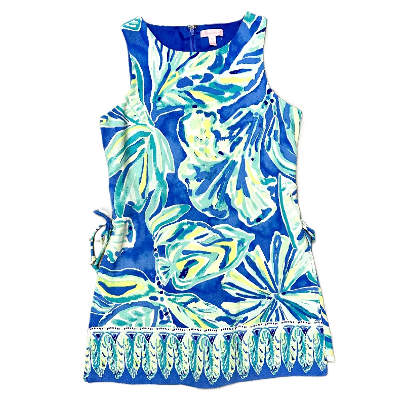 Dress Designer By Lilly Pulitzer In Blue & Green, Size: Xs Tunics Versatile stylish