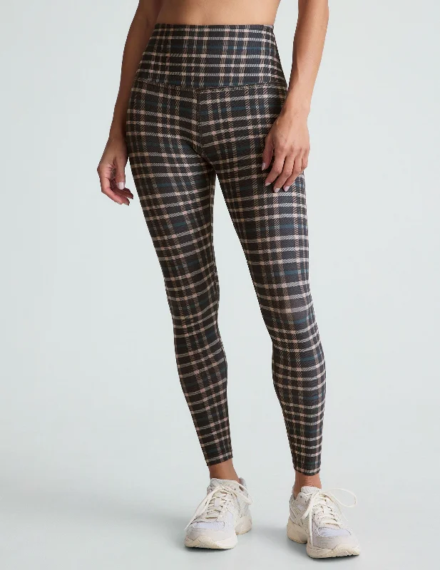 Preppy Plaid SoftMark Caught in the Midi Legging Stylish Printed Sport Leggings