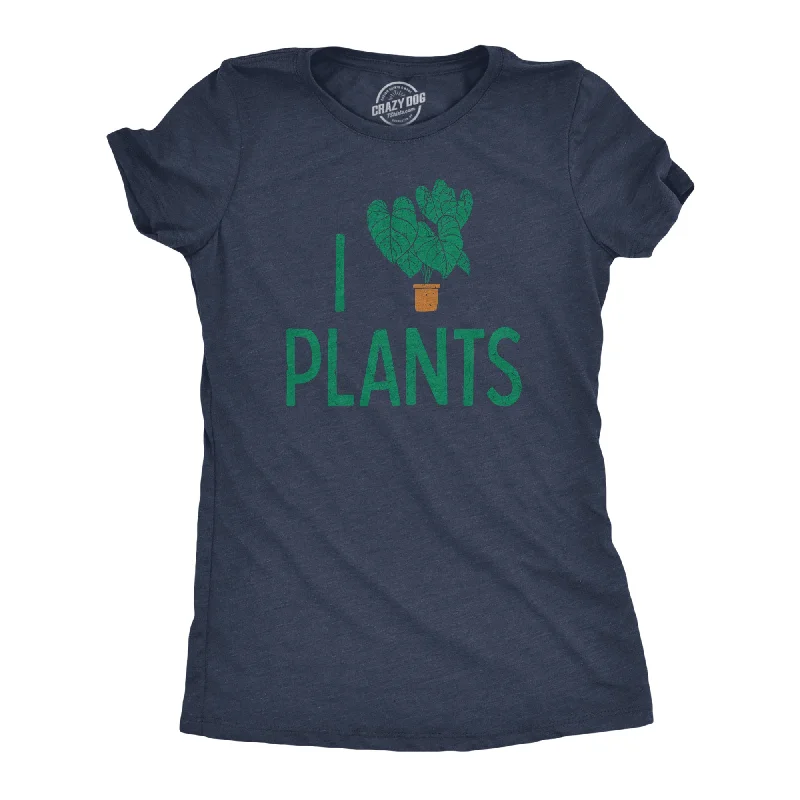 I Heart Plants Women's T Shirt-- Boxy Fit Fitted Loose