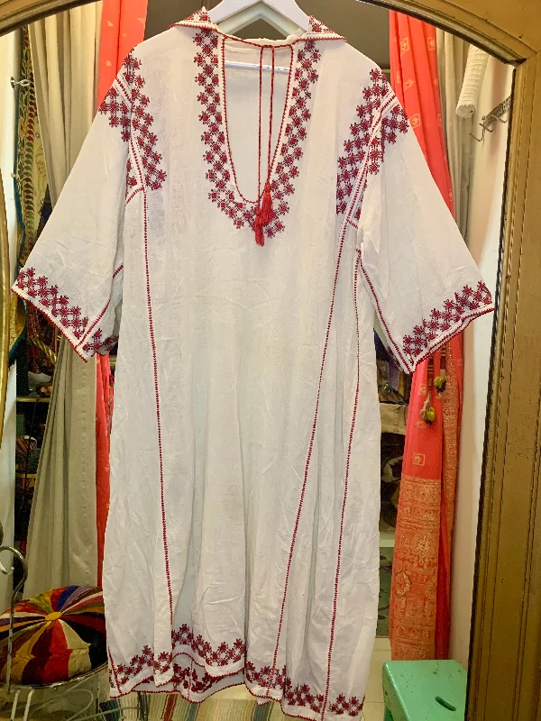 1960’s Embroidered Eastern European Gauze Dress Tunics New arrival