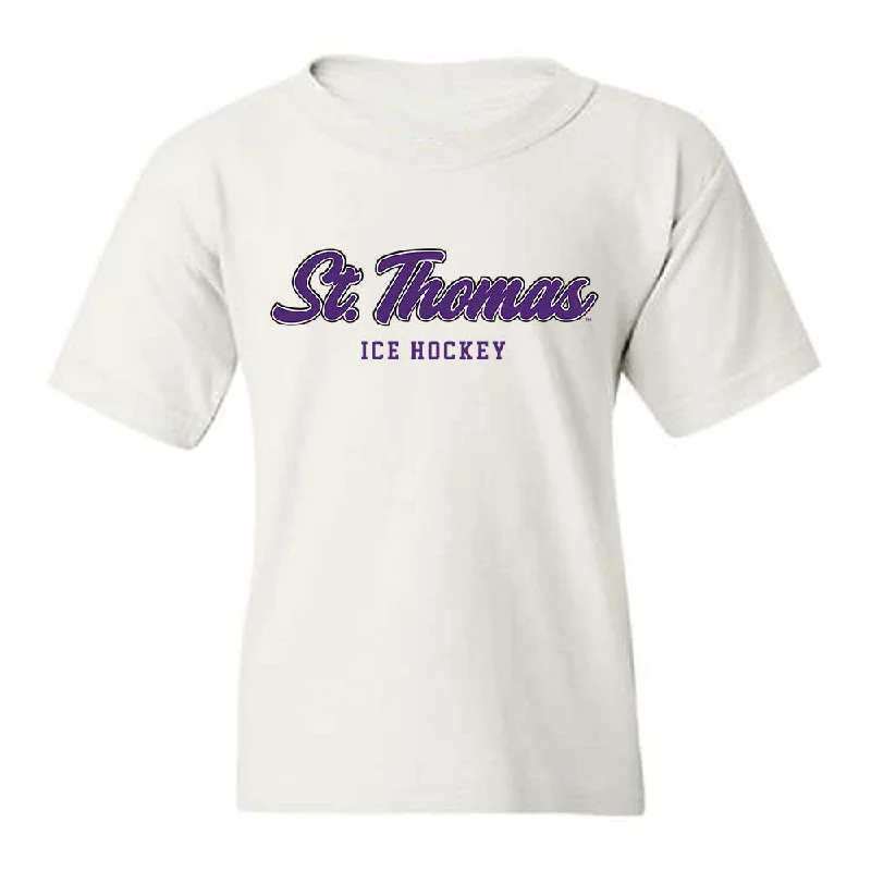 UST - NCAA Women's Ice Hockey : Calla Frank - Youth T-Shirt-- Wool Fabric Cashmere Fabric Tweed Fabric