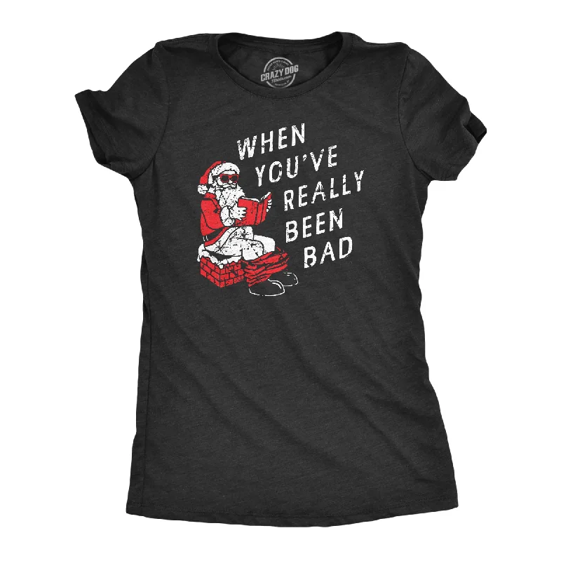 When Youve Really Been Bad Women's T Shirt-- Striped Floral Plaid