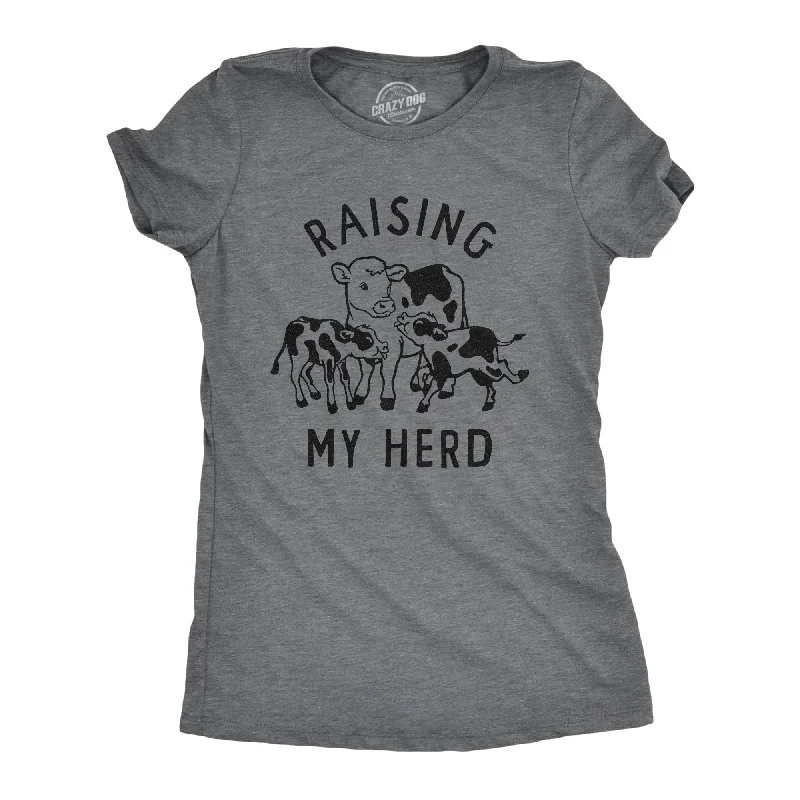 Raising My Herd Women's T Shirt-- Jersey Fabric Tulle Fabric Batik Fabric