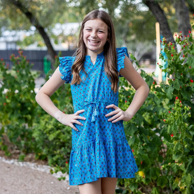 Audrey Dress - Bali Blue Tunic Top Casual