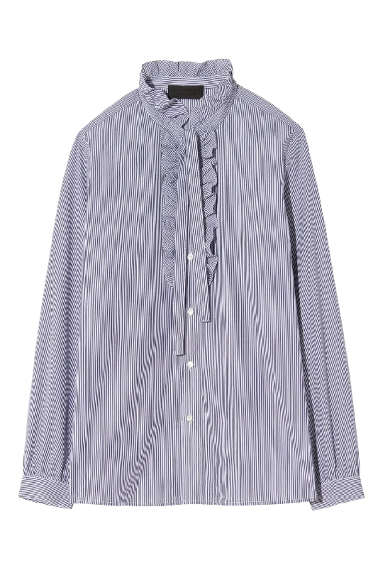 Miera Shirt | Mini Navy Stripes-- Anti-Pilling Machine Wash Handmade